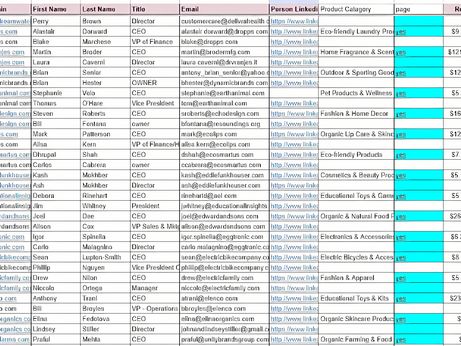 E-commerce Brand Prospect List
